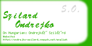 szilard ondrejko business card